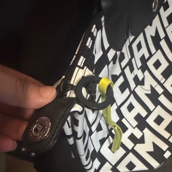 Longchamp Graphic Black and White Tote - Picture 4 of 8